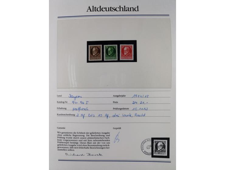 1981/1920, postfrische Sammlung aus Abobezug, dabei einige bessere Ausgaben Bayern, Bergedorf und Thurn und Taxis, gute Erhal