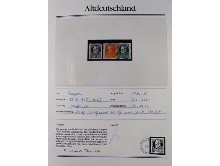 1981/1920, postfrische Sammlung aus Abobezug, dabei einige bessere Ausgaben Bayern, Bergedorf und Thurn und Taxis, gute Erhal