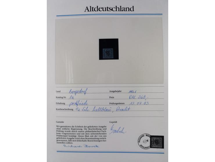 1981/1920, postfrische Sammlung aus Abobezug, dabei einige bessere Ausgaben Bayern, Bergedorf und Thurn und Taxis, gute Erhal