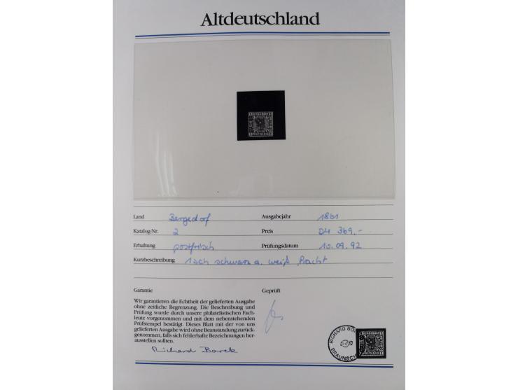 1981/1920, postfrische Sammlung aus Abobezug, dabei einige bessere Ausgaben Bayern, Bergedorf und Thurn und Taxis, gute Erhal