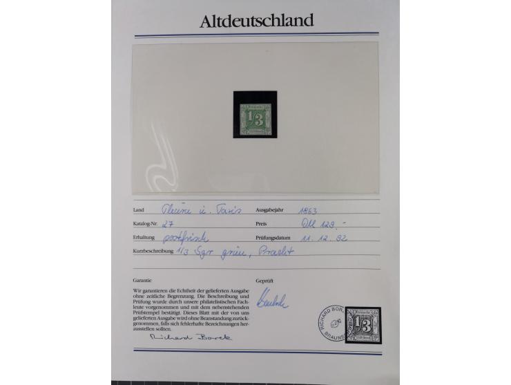 1981/1920, postfrische Sammlung aus Abobezug, dabei einige bessere Ausgaben Bayern, Bergedorf und Thurn und Taxis, gute Erhal