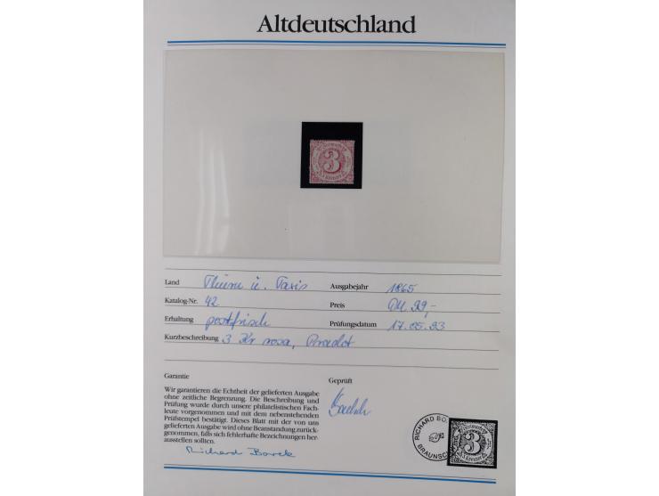 1981/1920, postfrische Sammlung aus Abobezug, dabei einige bessere Ausgaben Bayern, Bergedorf und Thurn und Taxis, gute Erhal