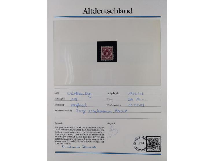 1981/1920, postfrische Sammlung aus Abobezug, dabei einige bessere Ausgaben Bayern, Bergedorf und Thurn und Taxis, gute Erhal