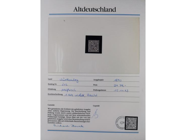 1981/1920, postfrische Sammlung aus Abobezug, dabei einige bessere Ausgaben Bayern, Bergedorf und Thurn und Taxis, gute Erhal