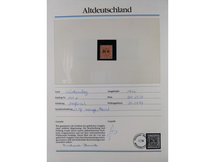 1981/1920, postfrische Sammlung aus Abobezug, dabei einige bessere Ausgaben Bayern, Bergedorf und Thurn und Taxis, gute Erhal