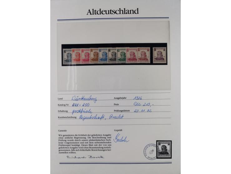 1981/1920, postfrische Sammlung aus Abobezug, dabei einige bessere Ausgaben Bayern, Bergedorf und Thurn und Taxis, gute Erhal