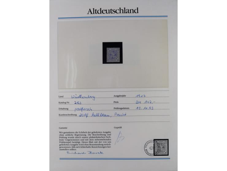 1981/1920, postfrische Sammlung aus Abobezug, dabei einige bessere Ausgaben Bayern, Bergedorf und Thurn und Taxis, gute Erhal