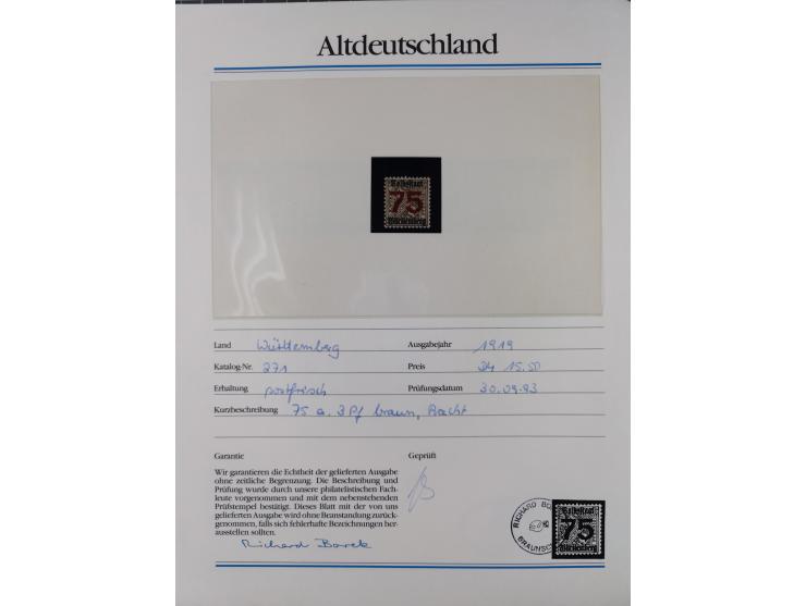 1981/1920, postfrische Sammlung aus Abobezug, dabei einige bessere Ausgaben Bayern, Bergedorf und Thurn und Taxis, gute Erhal