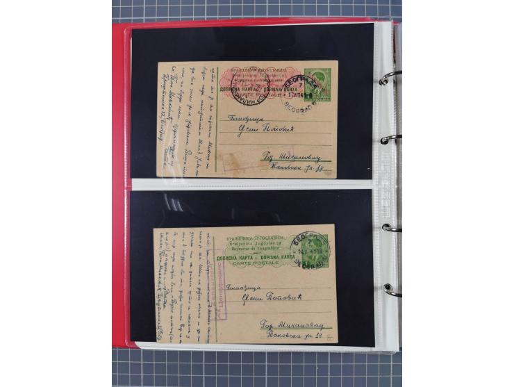 1941/44, kleine Partie mit 34 Briefen und Karten, Schwerpunkt Serbien und Laibach, mit R-Brief und Mischfrankaturen, etc., me