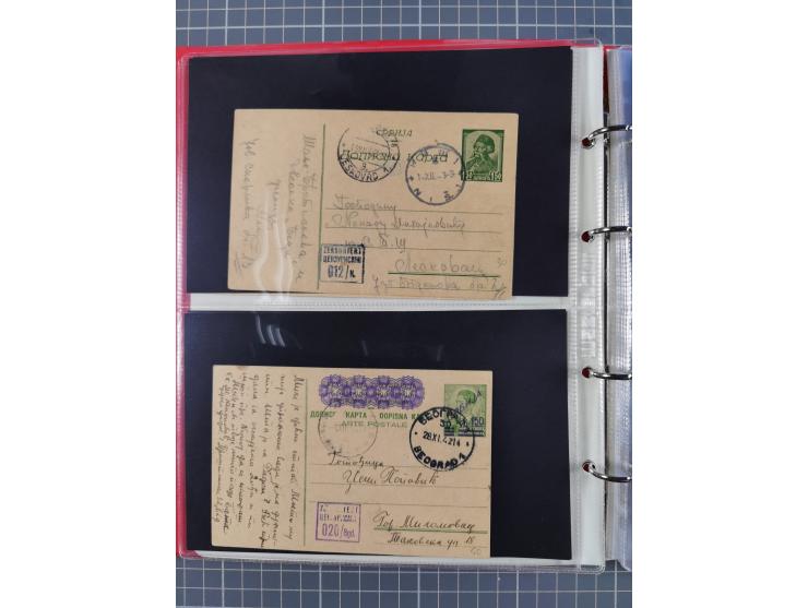 1941/44, kleine Partie mit 34 Briefen und Karten, Schwerpunkt Serbien und Laibach, mit R-Brief und Mischfrankaturen, etc., me