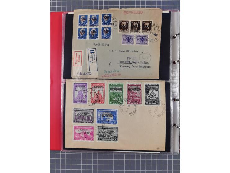 1941/44, kleine Partie mit 34 Briefen und Karten, Schwerpunkt Serbien und Laibach, mit R-Brief und Mischfrankaturen, etc., me