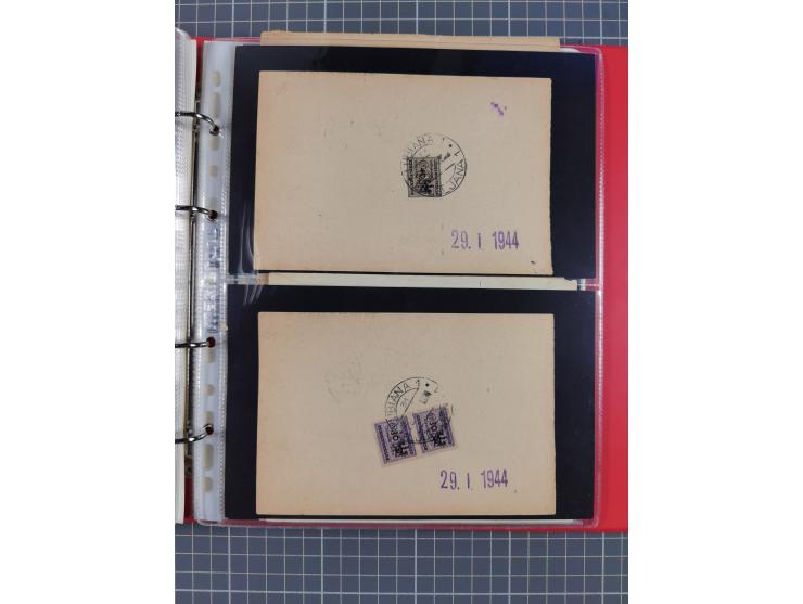 1941/44, kleine Partie mit 34 Briefen und Karten, Schwerpunkt Serbien und Laibach, mit R-Brief und Mischfrankaturen, etc., me