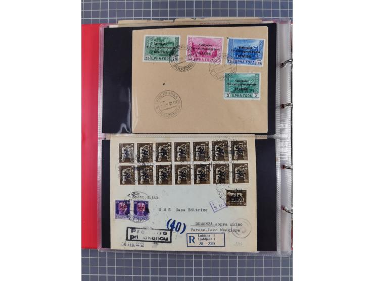 1941/44, kleine Partie mit 34 Briefen und Karten, Schwerpunkt Serbien und Laibach, mit R-Brief und Mischfrankaturen, etc., me