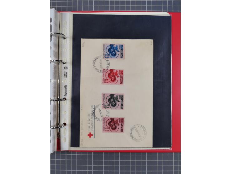 1941/44, kleine Partie mit 34 Briefen und Karten, Schwerpunkt Serbien und Laibach, mit R-Brief und Mischfrankaturen, etc., me