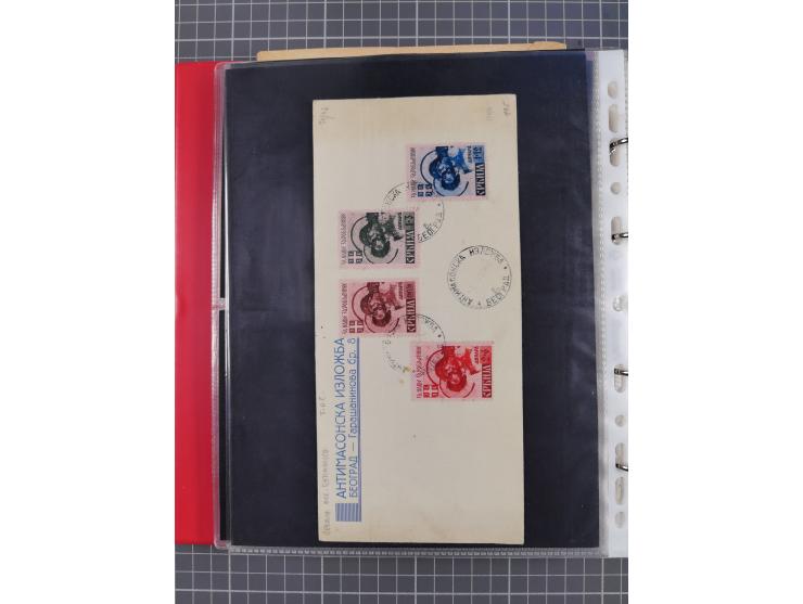 1941/44, kleine Partie mit 34 Briefen und Karten, Schwerpunkt Serbien und Laibach, mit R-Brief und Mischfrankaturen, etc., me