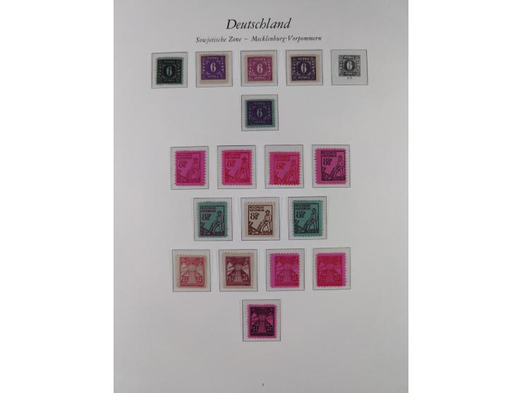 1945/49, in den Hauptnummern überkomplette, fast ausnahmslos postfrische Sammlung, inkl. Mi.-Nr. BIa/b postfrisch bzw. ungebr