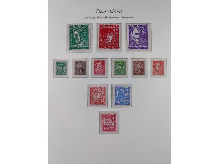 1945/49, in den Hauptnummern überkomplette, fast ausnahmslos postfrische Sammlung, inkl. Mi.-Nr. BIa/b postfrisch bzw. ungebr