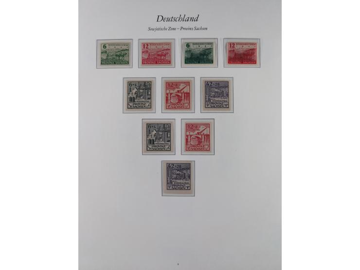 1945/49, in den Hauptnummern überkomplette, fast ausnahmslos postfrische Sammlung, inkl. Mi.-Nr. BIa/b postfrisch bzw. ungebr