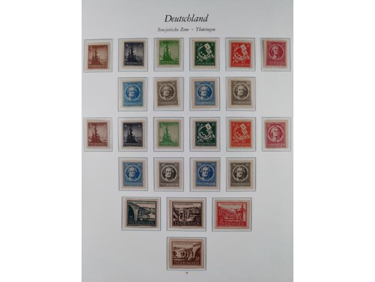 1945/49, in den Hauptnummern überkomplette, fast ausnahmslos postfrische Sammlung, inkl. Mi.-Nr. BIa/b postfrisch bzw. ungebr