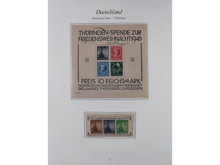 1945/49, in den Hauptnummern überkomplette, fast ausnahmslos postfrische Sammlung, inkl. Mi.-Nr. BIa/b postfrisch bzw. ungebr