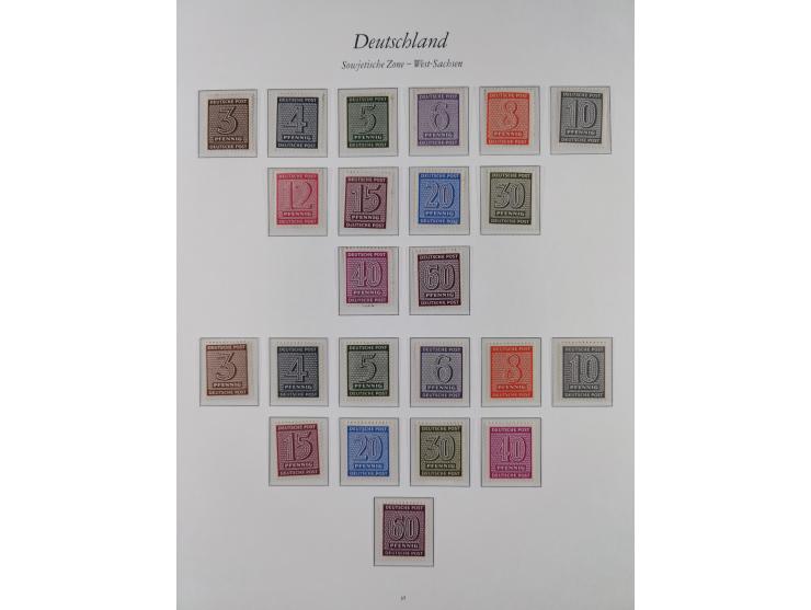 1945/49, in den Hauptnummern überkomplette, fast ausnahmslos postfrische Sammlung, inkl. Mi.-Nr. BIa/b postfrisch bzw. ungebr