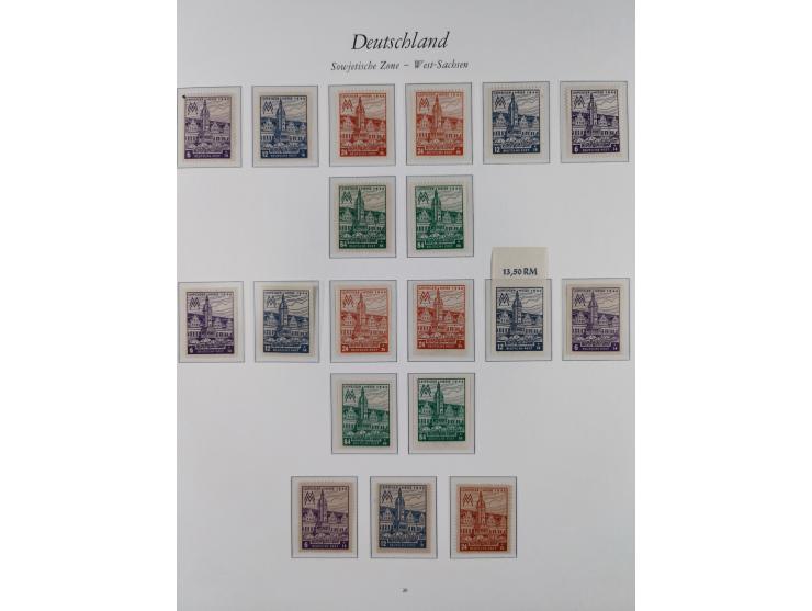 1945/49, in den Hauptnummern überkomplette, fast ausnahmslos postfrische Sammlung, inkl. Mi.-Nr. BIa/b postfrisch bzw. ungebr
