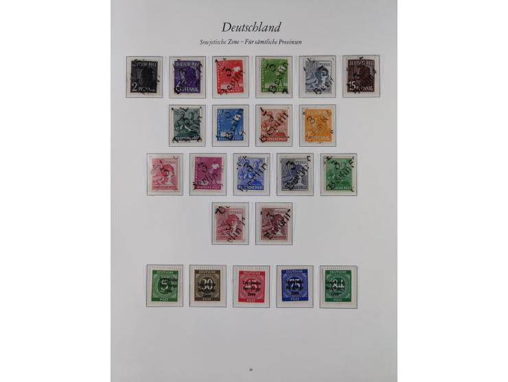 1945/49, in den Hauptnummern überkomplette, fast ausnahmslos postfrische Sammlung, inkl. Mi.-Nr. BIa/b postfrisch bzw. ungebr