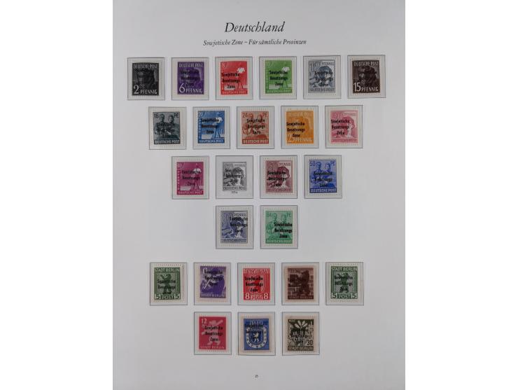 1945/49, in den Hauptnummern überkomplette, fast ausnahmslos postfrische Sammlung, inkl. Mi.-Nr. BIa/b postfrisch bzw. ungebr