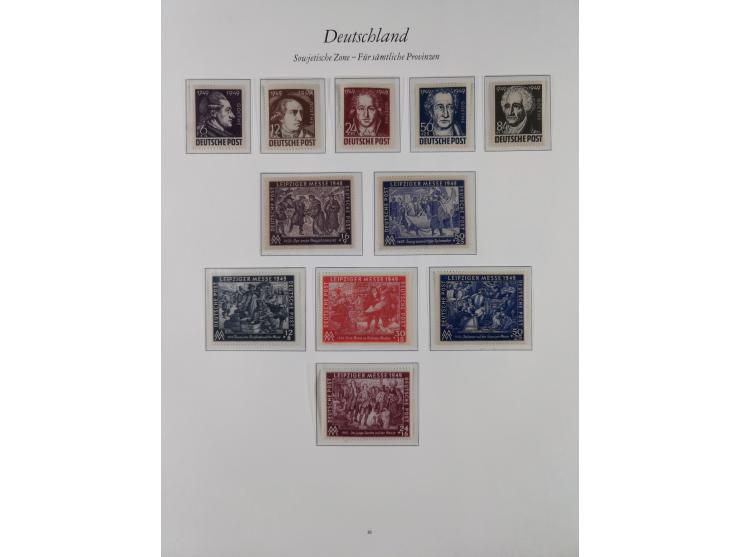 1945/49, in den Hauptnummern überkomplette, fast ausnahmslos postfrische Sammlung, inkl. Mi.-Nr. BIa/b postfrisch bzw. ungebr