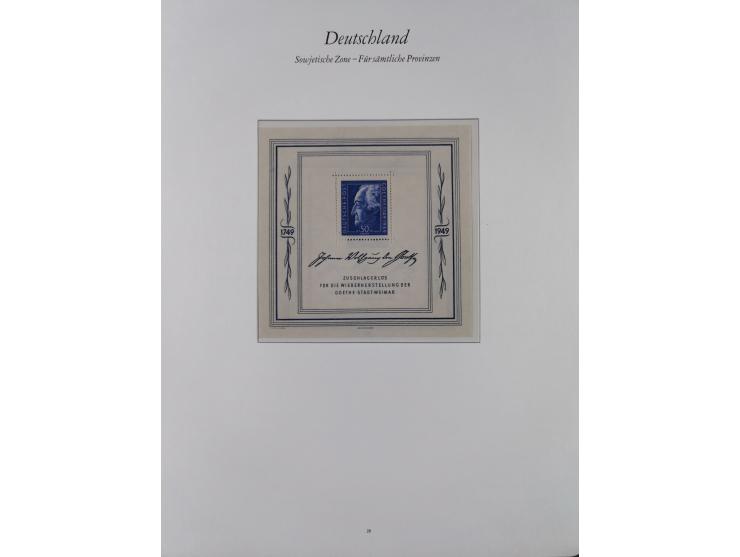 1945/49, in den Hauptnummern überkomplette, fast ausnahmslos postfrische Sammlung, inkl. Mi.-Nr. BIa/b postfrisch bzw. ungebr