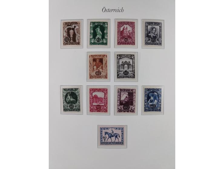 1945/67, in den Hauptnummern komplette bis auf Mi.-Nr. 691 postfrische Sammlung inkl. Mi.-Nr. Va-d sign. Kovar VÖB, 674-92 si