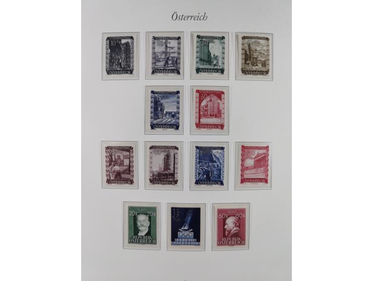 1945/67, in den Hauptnummern komplette bis auf Mi.-Nr. 691 postfrische Sammlung inkl. Mi.-Nr. Va-d sign. Kovar VÖB, 674-92 si
