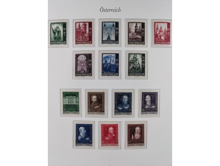 1945/67, in den Hauptnummern komplette bis auf Mi.-Nr. 691 postfrische Sammlung inkl. Mi.-Nr. Va-d sign. Kovar VÖB, 674-92 si