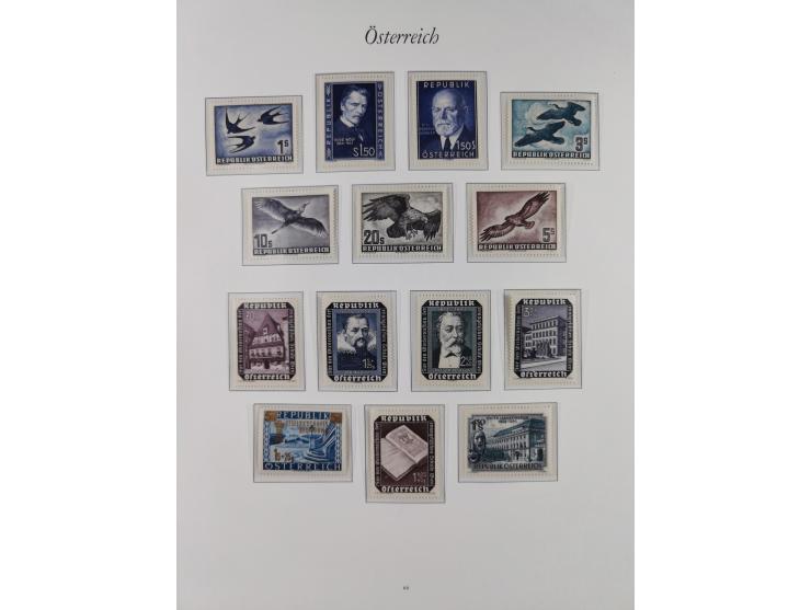 1945/67, in den Hauptnummern komplette bis auf Mi.-Nr. 691 postfrische Sammlung inkl. Mi.-Nr. Va-d sign. Kovar VÖB, 674-92 si