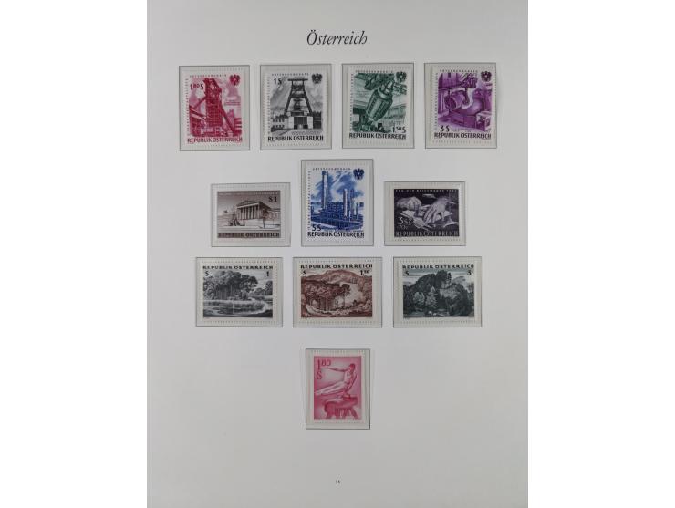 1945/67, in den Hauptnummern komplette bis auf Mi.-Nr. 691 postfrische Sammlung inkl. Mi.-Nr. Va-d sign. Kovar VÖB, 674-92 si