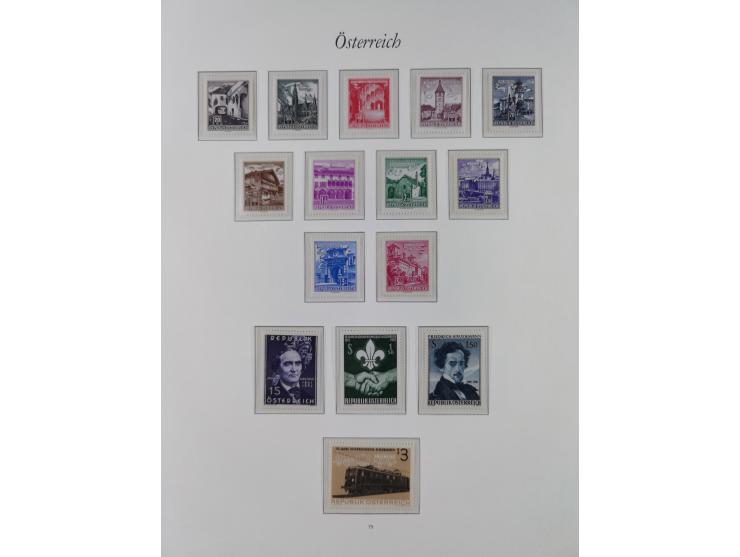 1945/67, in den Hauptnummern komplette bis auf Mi.-Nr. 691 postfrische Sammlung inkl. Mi.-Nr. Va-d sign. Kovar VÖB, 674-92 si