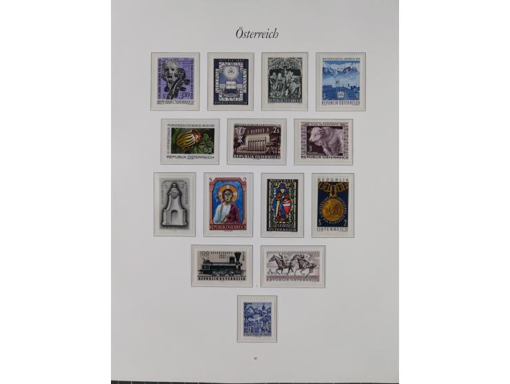 1945/67, in den Hauptnummern komplette bis auf Mi.-Nr. 691 postfrische Sammlung inkl. Mi.-Nr. Va-d sign. Kovar VÖB, 674-92 si