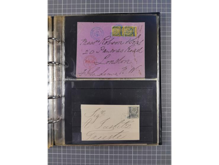 1876-1890, interesting collection of Empire issues in album, including rare 5 pa. and 25 pia. stamps, tete-beche and reverse 