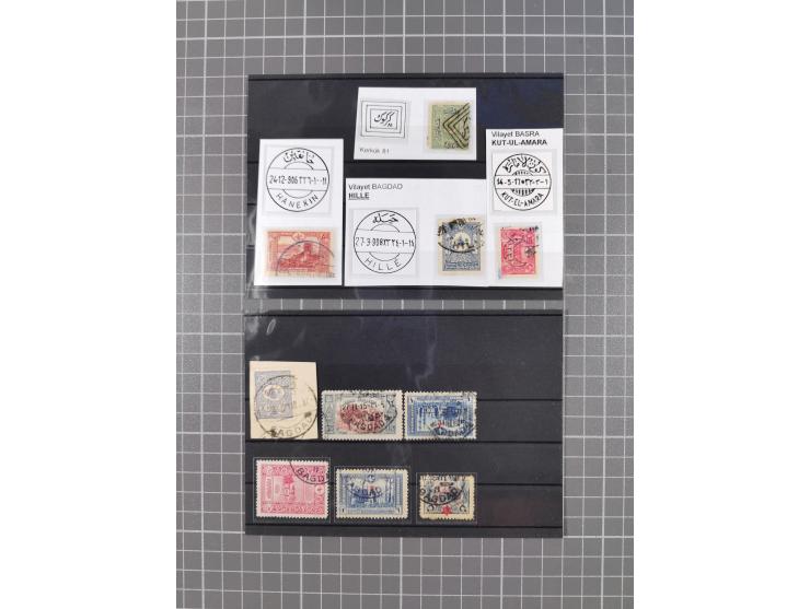 1870/1918, Postal History of Ottoman Iraq including four covers with cancellations of Kerbela, Bagdad and Nedjef Echref, on s