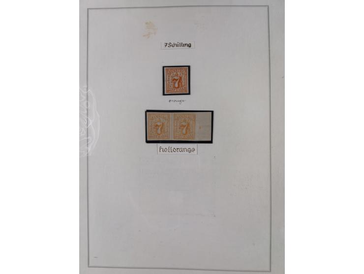 1859/67, die verbleibende ungebrauchte Sammlung, dabei diverse Einheiten bis zum 12er-Block, Randstücke, 15U und 19U in Paare