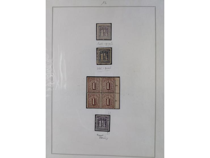 1859/67, die verbleibende ungebrauchte Sammlung, dabei diverse Einheiten bis zum 12er-Block, Randstücke, 15U und 19U in Paare