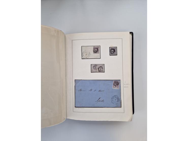1859/67, die verbleibende gestempelte Sammlung mit lose Marken, Einheiten, Briefstücken und rund 40 frankierten Briefen und G