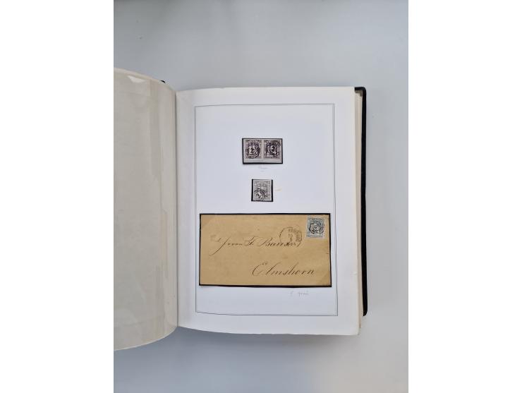 1859/67, die verbleibende gestempelte Sammlung mit lose Marken, Einheiten, Briefstücken und rund 40 frankierten Briefen und G