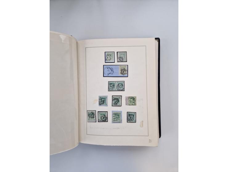 1859/67, die verbleibende gestempelte Sammlung mit lose Marken, Einheiten, Briefstücken und rund 40 frankierten Briefen und G