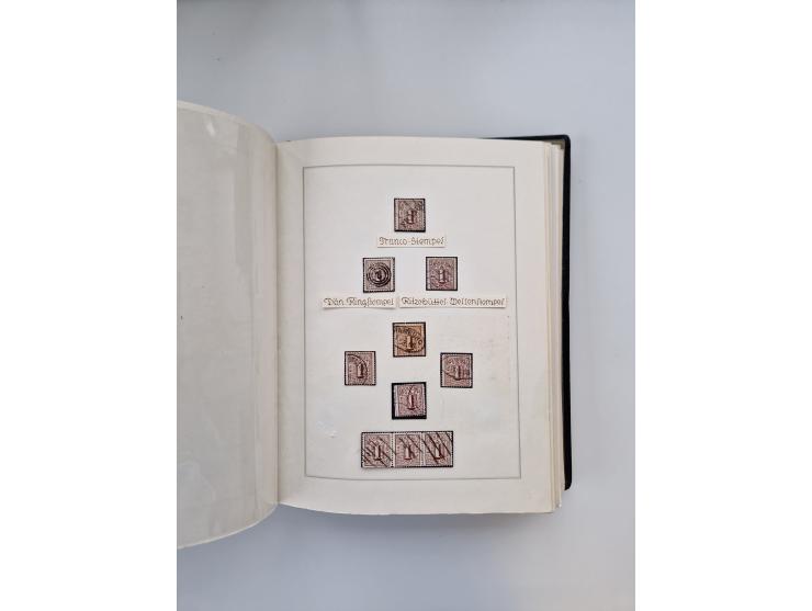 1859/67, die verbleibende gestempelte Sammlung mit lose Marken, Einheiten, Briefstücken und rund 40 frankierten Briefen und G