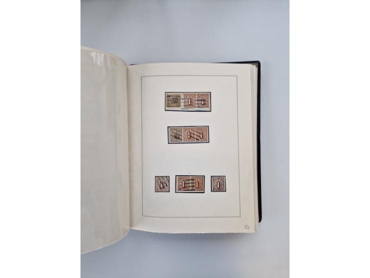 1859/67, die verbleibende gestempelte Sammlung mit lose Marken, Einheiten, Briefstücken und rund 40 frankierten Briefen und G