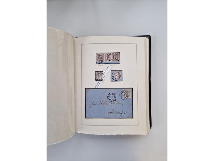 1859/67, die verbleibende gestempelte Sammlung mit lose Marken, Einheiten, Briefstücken und rund 40 frankierten Briefen und G