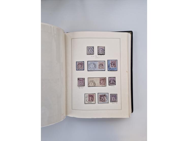 1859/67, die verbleibende gestempelte Sammlung mit lose Marken, Einheiten, Briefstücken und rund 40 frankierten Briefen und G