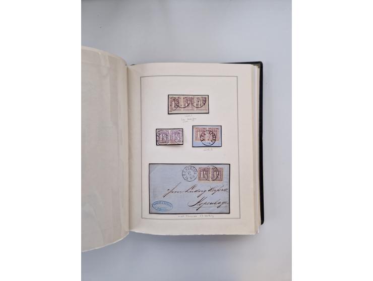 1859/67, die verbleibende gestempelte Sammlung mit lose Marken, Einheiten, Briefstücken und rund 40 frankierten Briefen und G