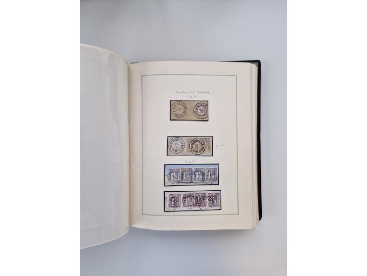 1859/67, die verbleibende gestempelte Sammlung mit lose Marken, Einheiten, Briefstücken und rund 40 frankierten Briefen und G